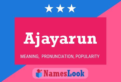 Ajayarun Name Poster