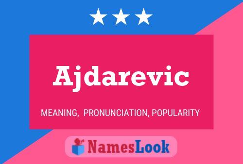 Ajdarevic Name Poster