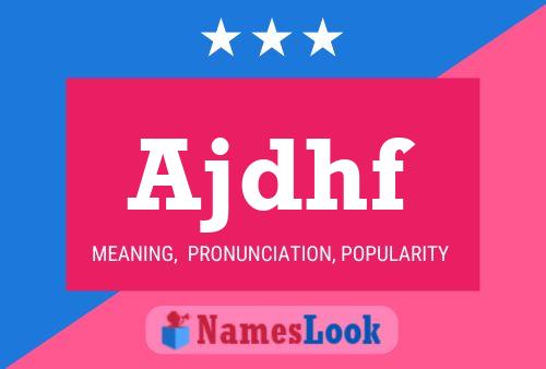 Ajdhf Name Poster