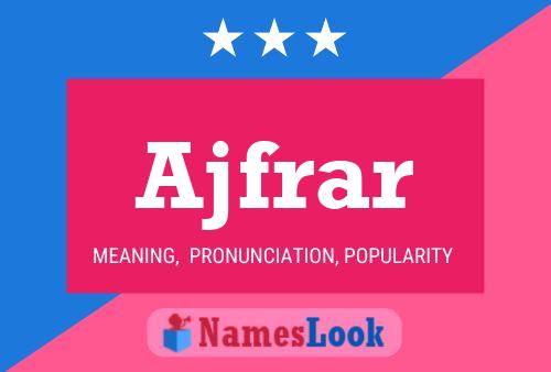 Ajfrar Name Poster