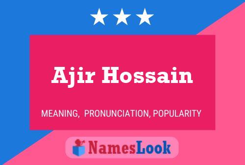 Ajir Hossain Name Poster