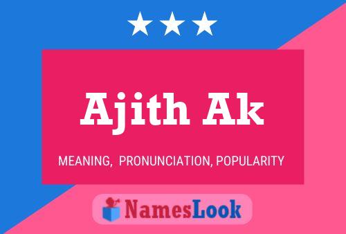 Ajith Ak Name Poster