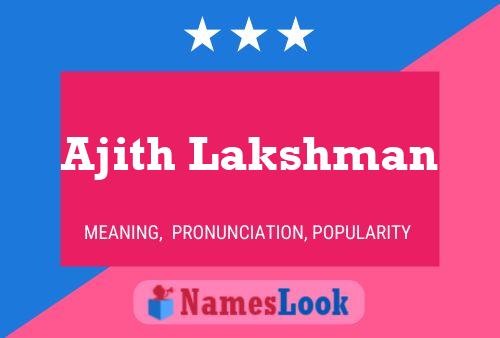 Ajith Lakshman Name Poster