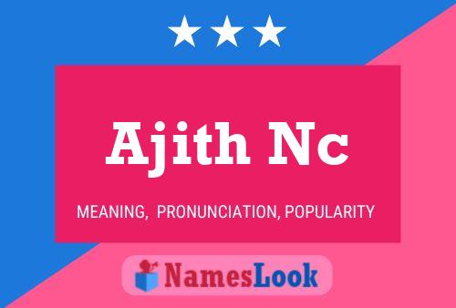 Ajith Nc Name Poster