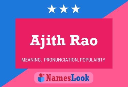 Ajith Rao Name Poster