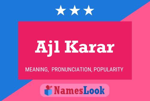 Ajl Karar Name Poster