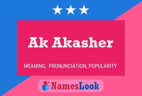 Ak Akasher Name Poster