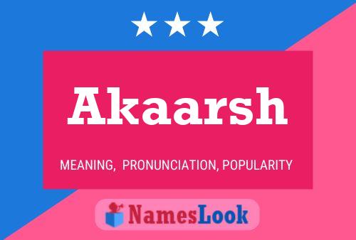 Akaarsh Name Poster