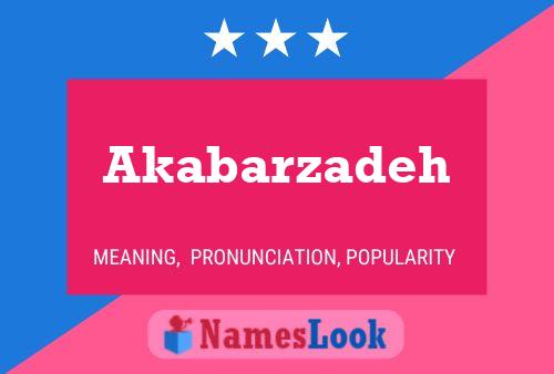 Akabarzadeh Name Poster