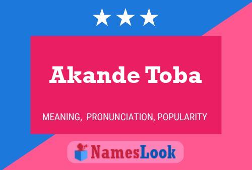 Akande Toba Name Poster