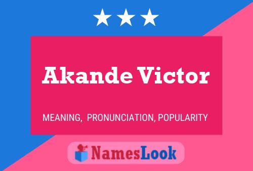 Akande Victor Name Poster