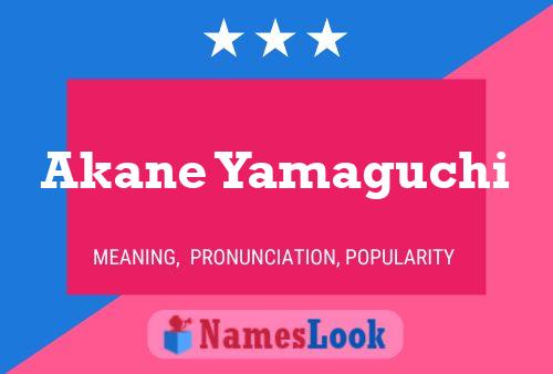 Akane Yamaguchi Name Poster