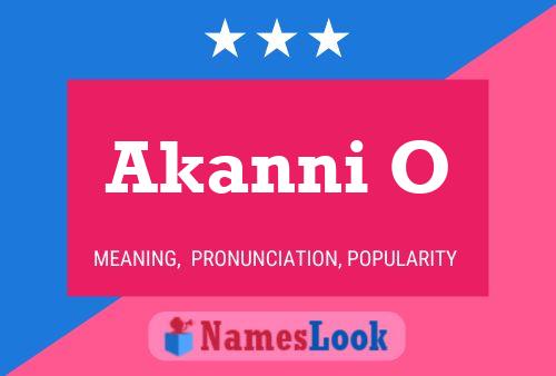 Akanni O Name Poster