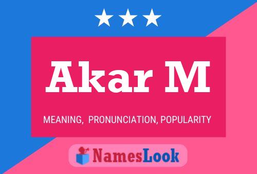 Akar M Name Poster