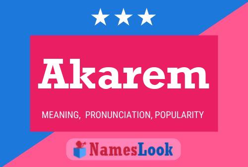 Akarem Name Poster