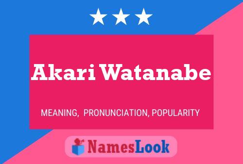 Akari Watanabe Name Poster