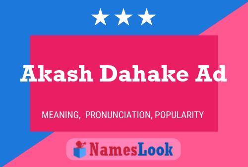 Akash Dahake Ad Name Poster