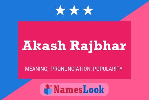 Akash Rajbhar Name Poster