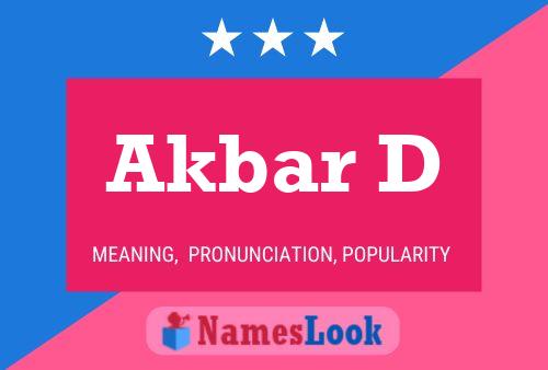 Akbar D Name Poster