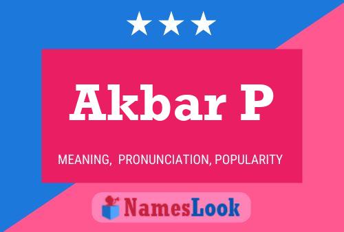 Akbar P Name Poster