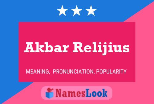 Akbar Relijius Name Poster