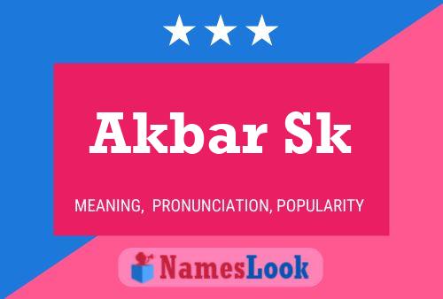 Akbar Sk Name Poster