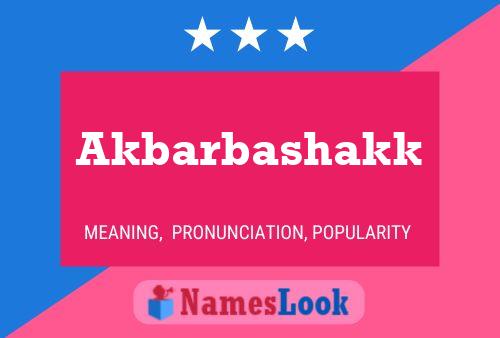 Akbarbashakk Name Poster