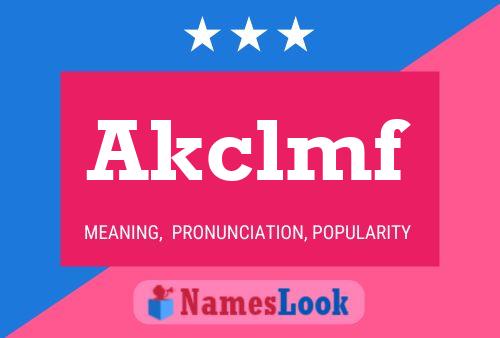 Akclmf Name Poster