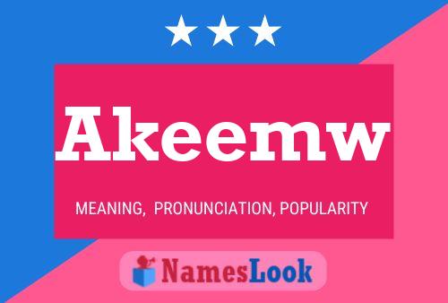 Akeemw Name Poster