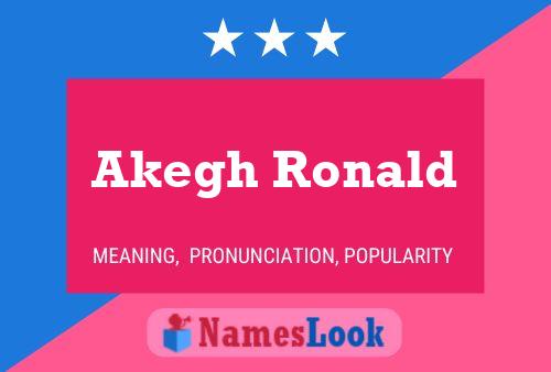 Akegh Ronald Name Poster