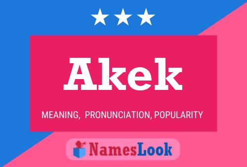 Akek Name Poster