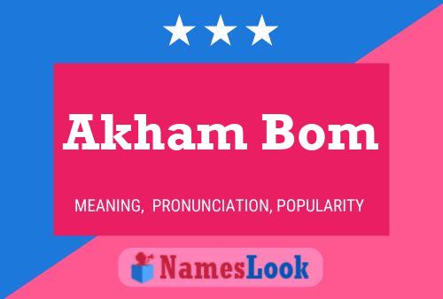 Akham Bom Name Poster