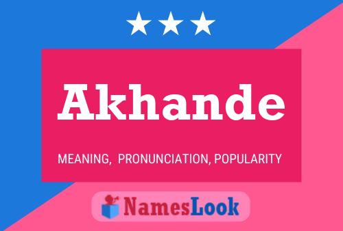 Akhande Name Poster