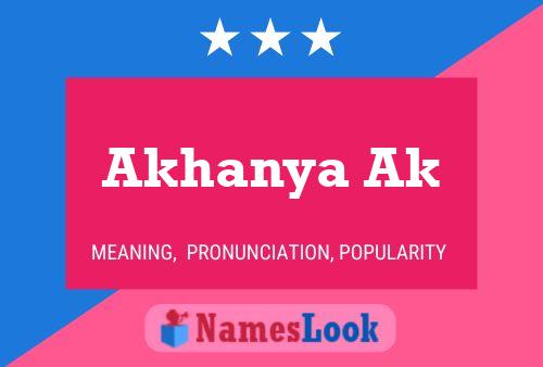 Akhanya Ak Name Poster