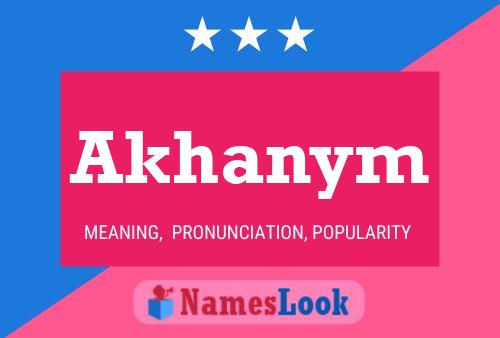 Akhanym Name Poster