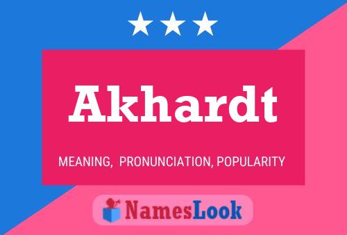 Akhardt Name Poster