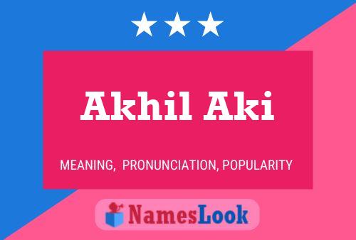 Akhil Aki Name Poster