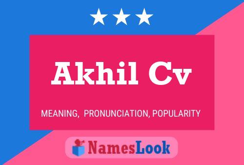 Akhil Cv Name Poster