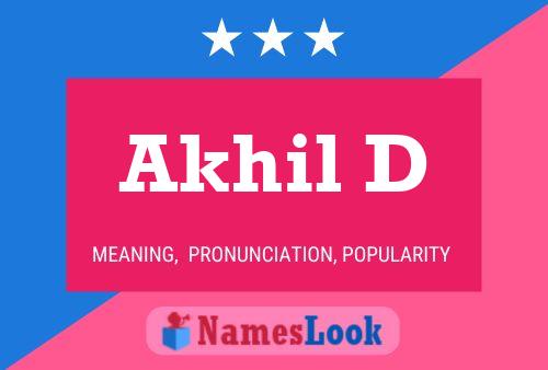 Akhil D Name Poster