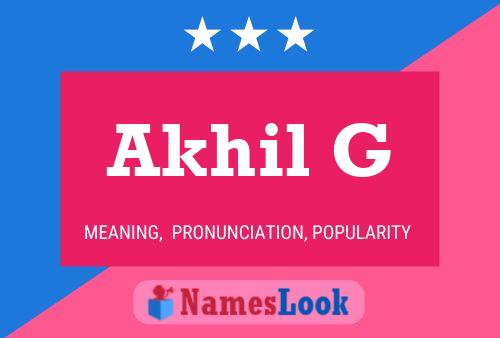 Akhil G Name Poster