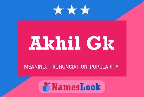 Akhil Gk Name Poster