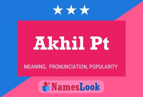 Akhil Pt Name Poster