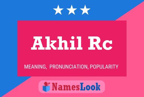 Akhil Rc Name Poster