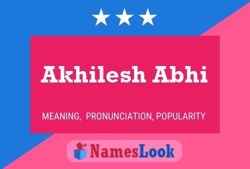 Akhilesh Abhi Name Poster