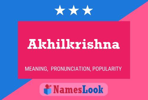 Akhilkrishna Name Poster