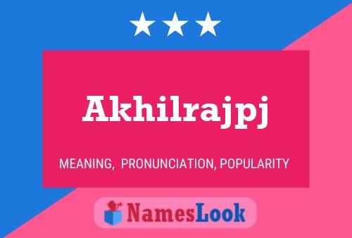 Akhilrajpj Name Poster