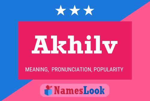 Akhilv Name Poster