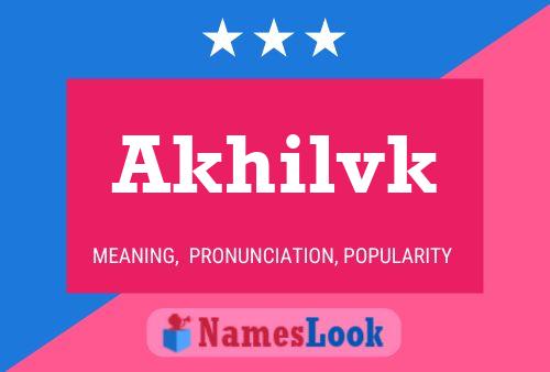 Akhilvk Name Poster