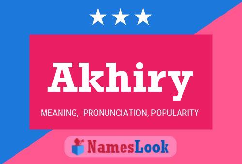 Akhiry Name Poster