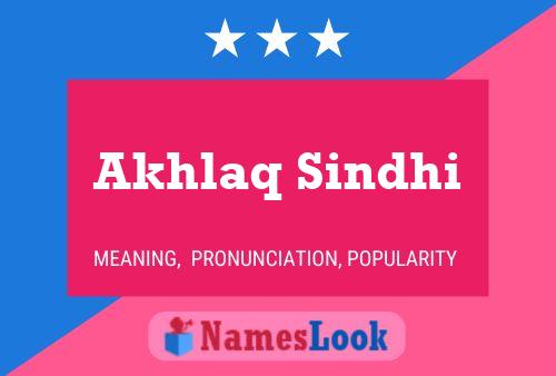 Akhlaq Sindhi Name Poster